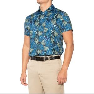 TailorByrd Leaves High-Performance Polo Shirt - UPF 30, Short Sleeve